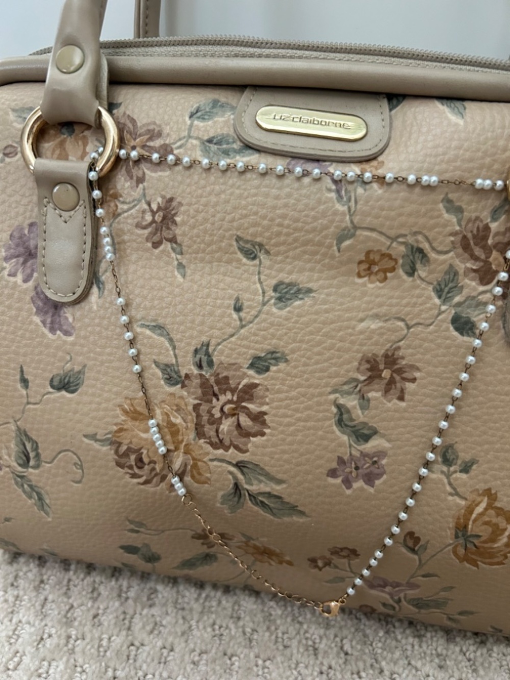 Vintage floral Liz Claiborne handbag - Picture 3 of 8